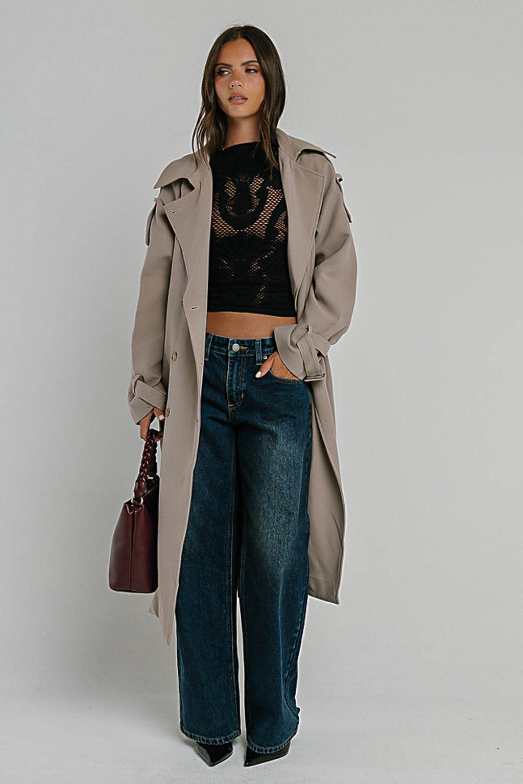 Reyna Textured Top in Black