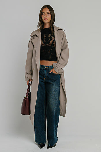 Reyna Textured Top in Black