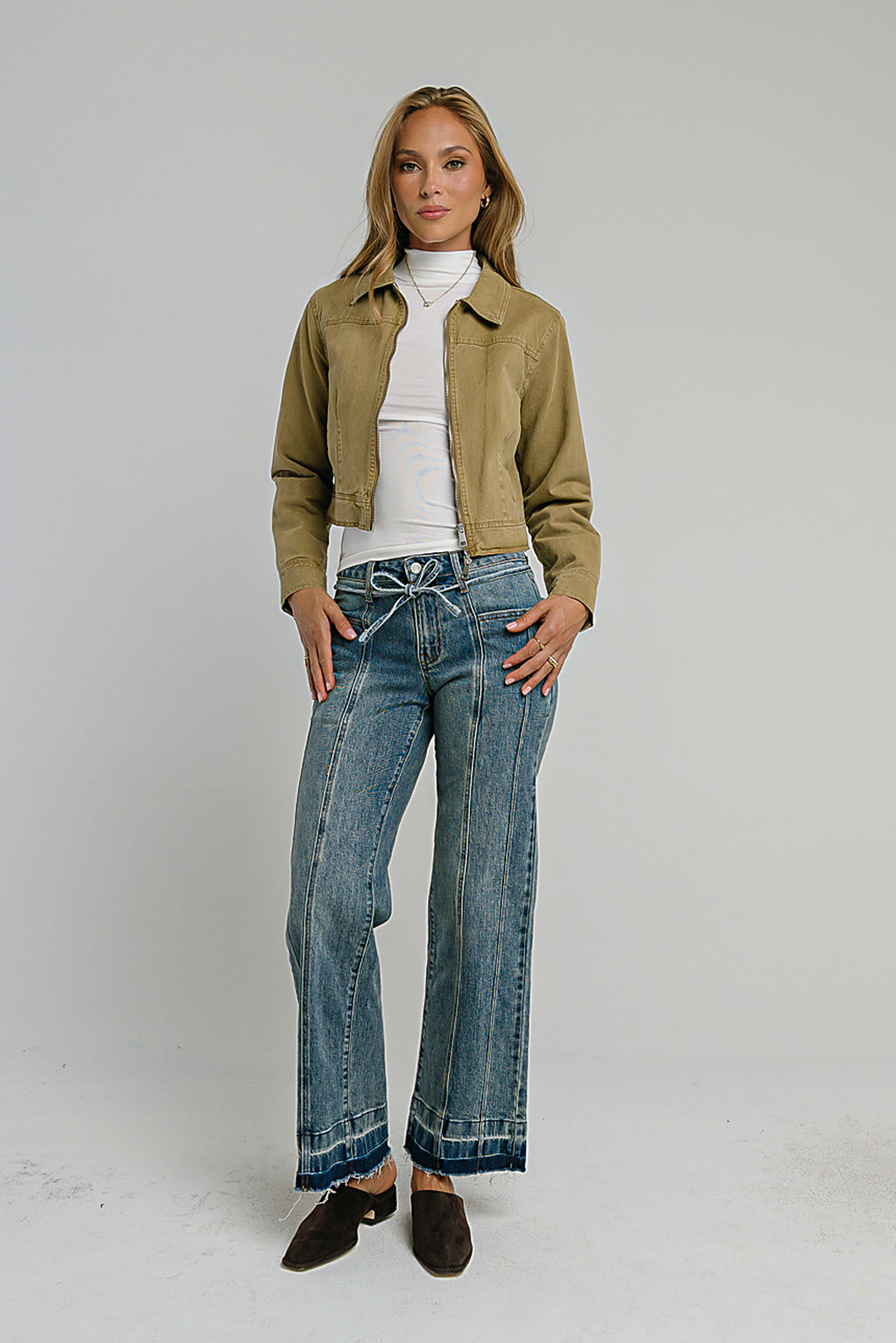 Rebecca Turtle Neck Top in Ivory