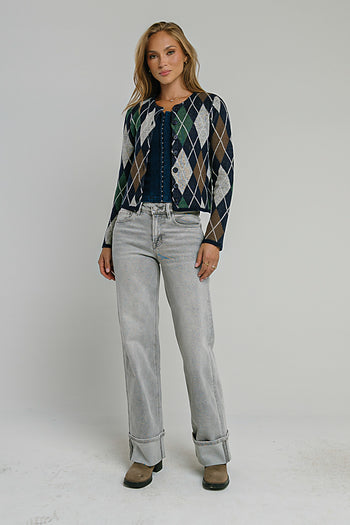 Vinnie Mid Rise Wide Leg Jeans