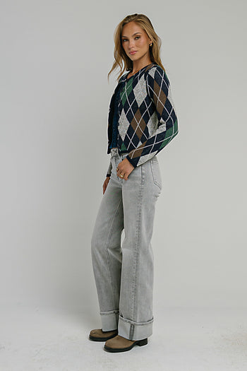 Vinnie Mid Rise Wide Leg Jeans