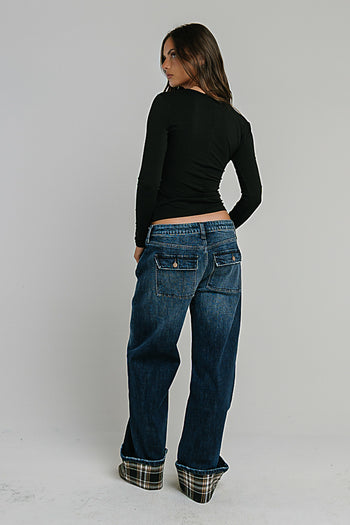 Aria Low Rise Straight Leg Jeans