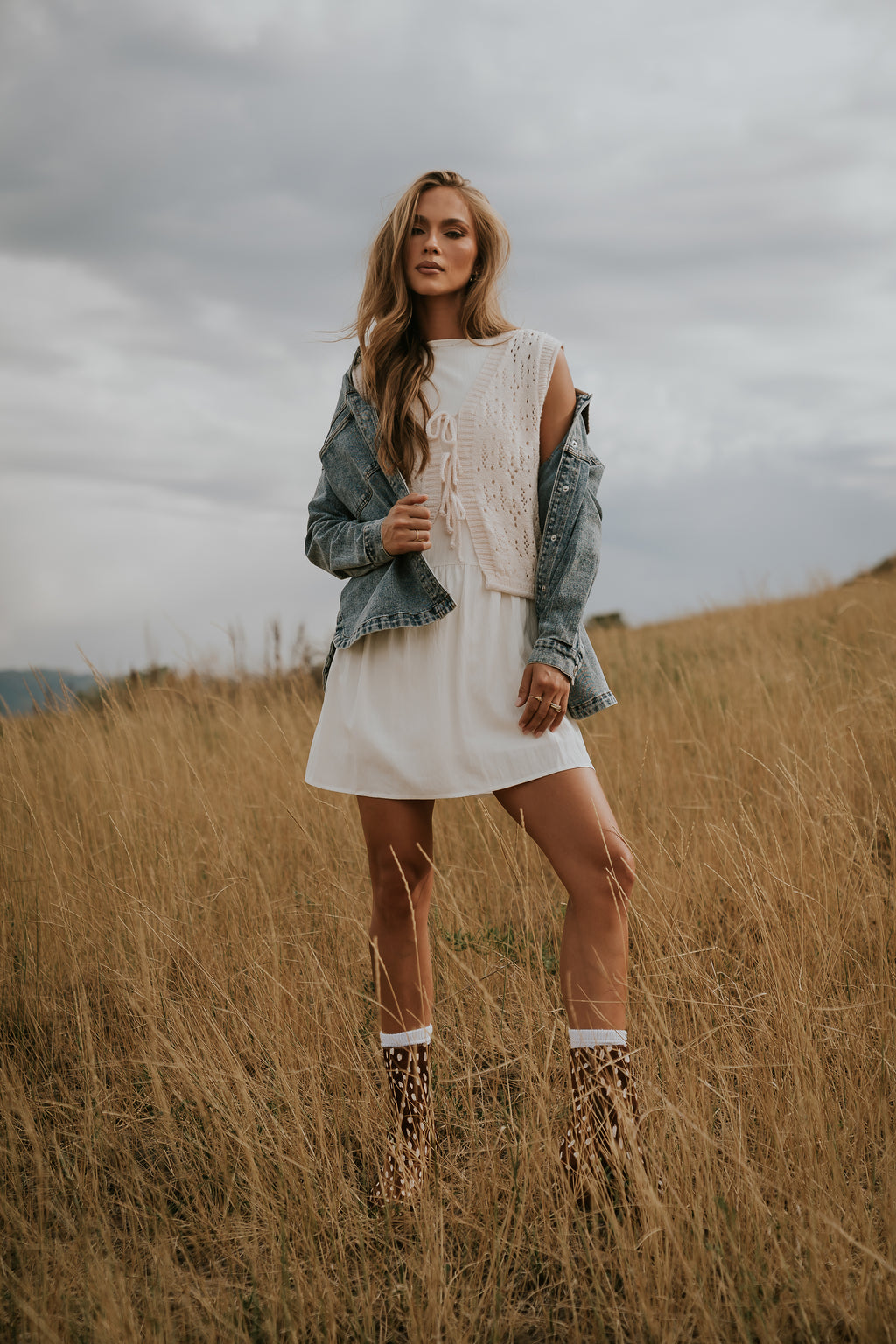 Joana Knit Vest in Ivory - FINAL SALE