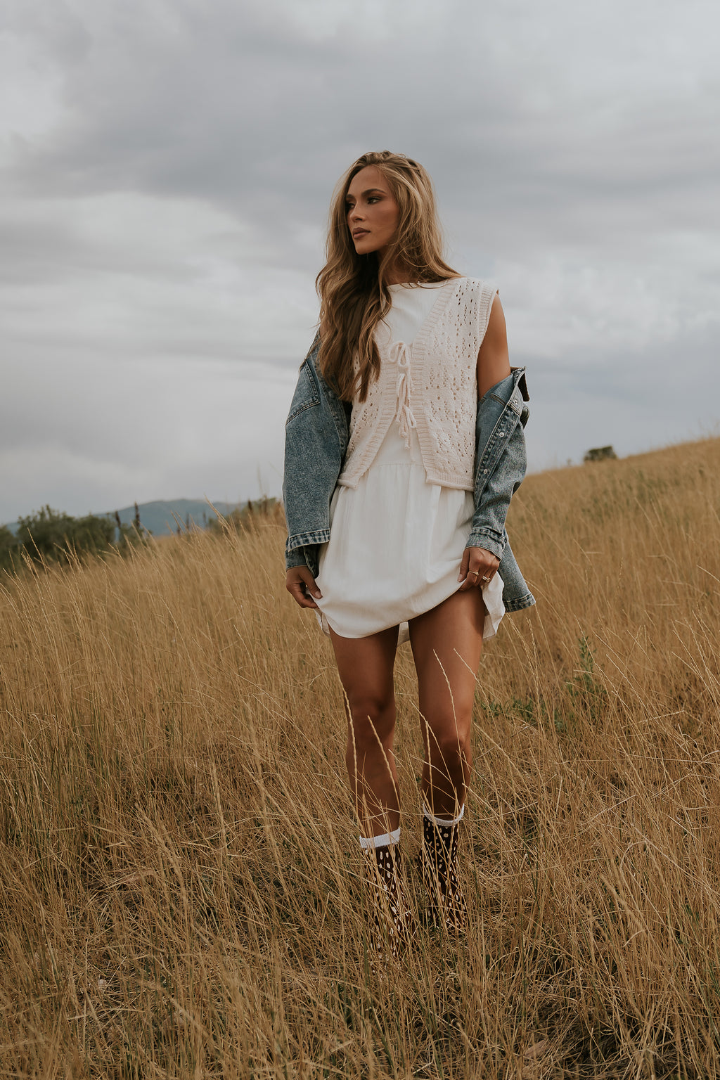 Joana Knit Vest in Ivory - FINAL SALE