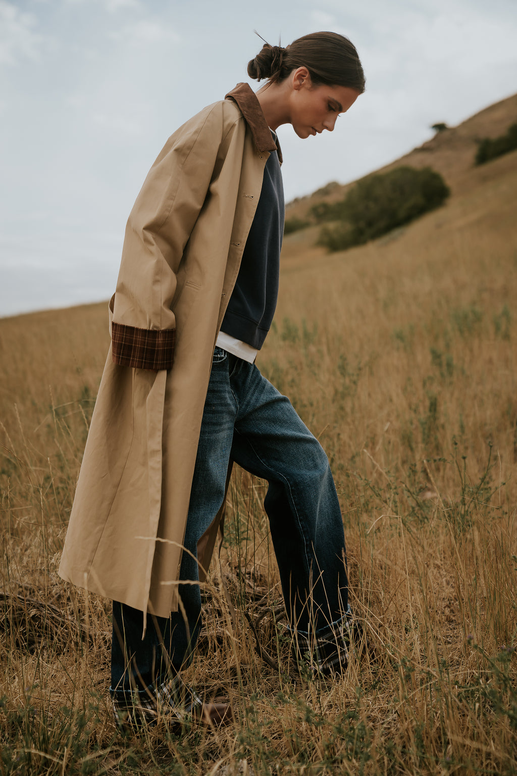 Tulie Contrast Trench Coat - FINAL SALE