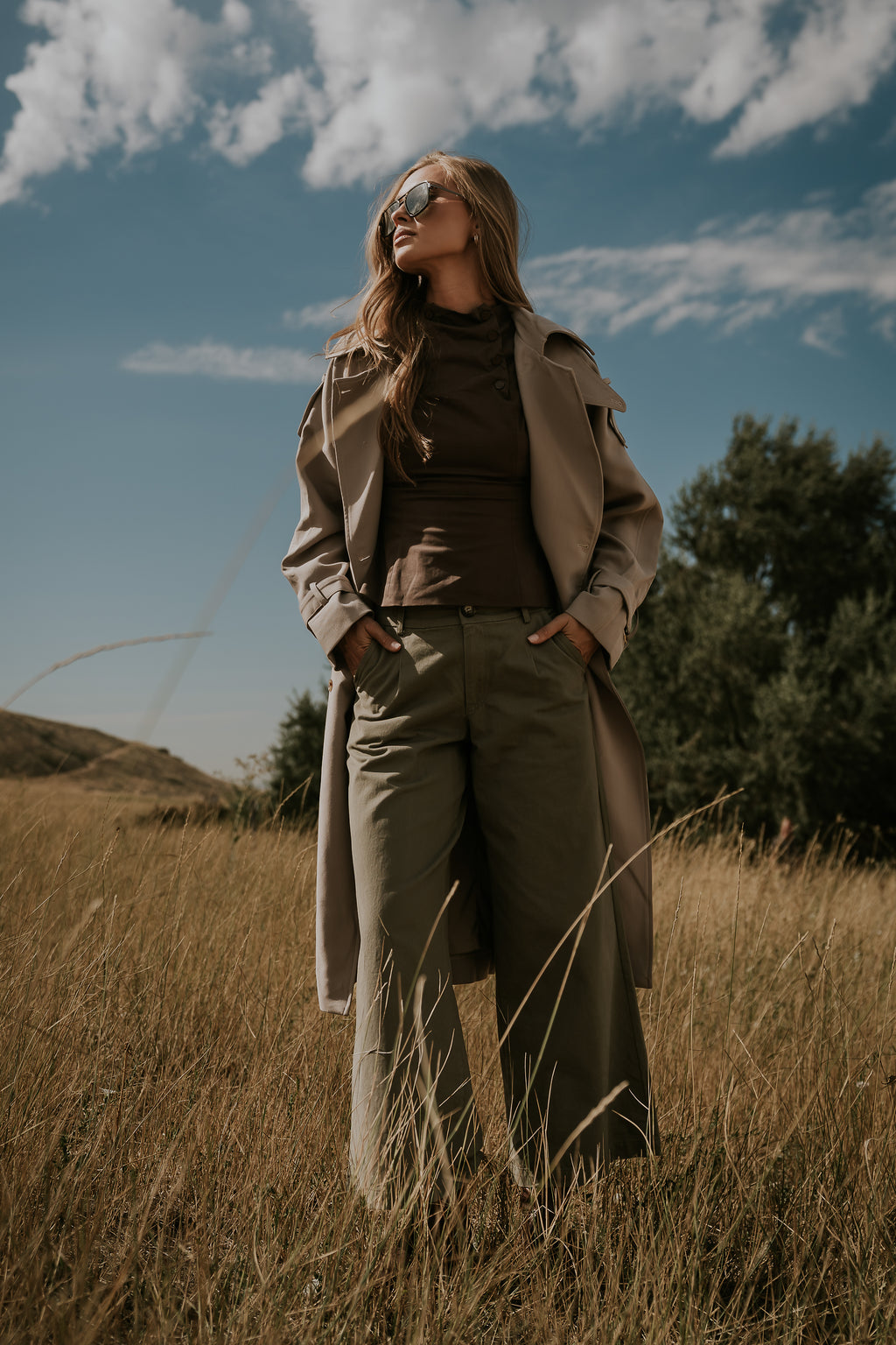 Jannah Wide Leg Pants in Olive - FINAL SALE