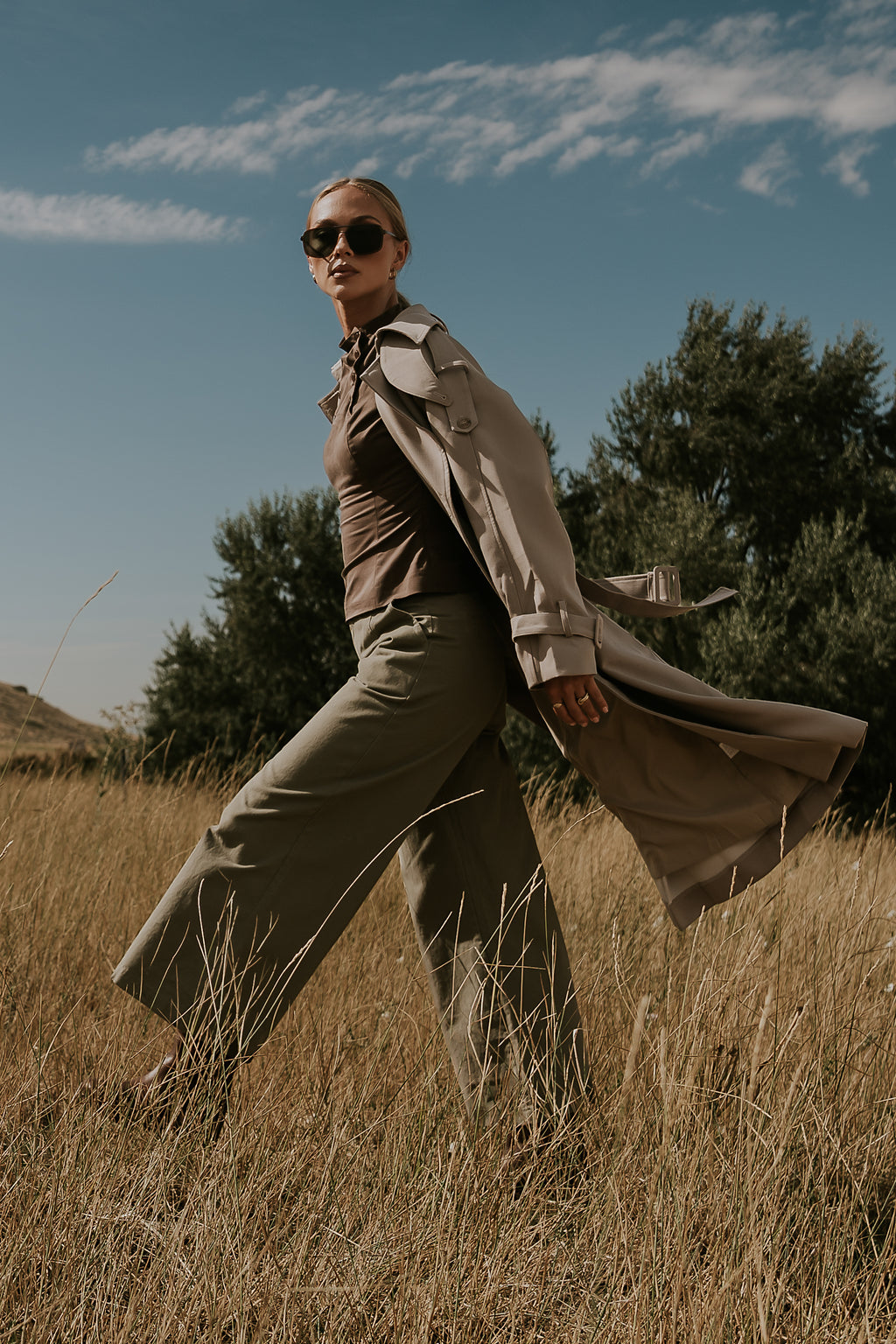 Jannah Wide Leg Pants in Olive - FINAL SALE