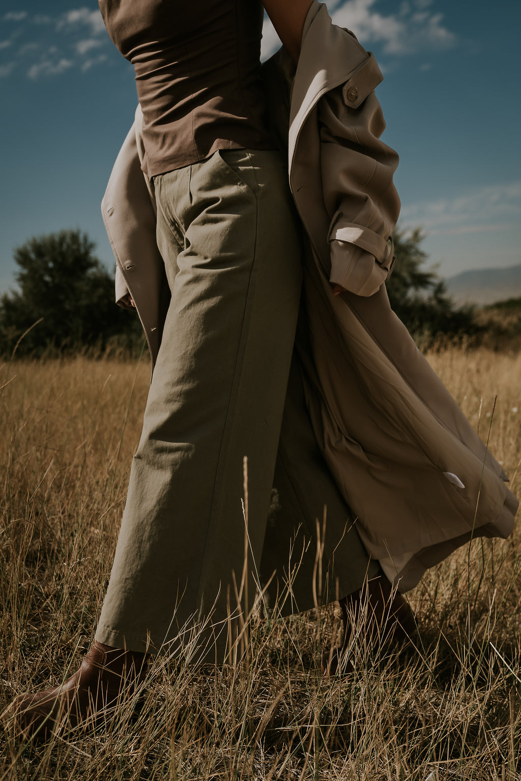 Jannah Wide Leg Pants in Olive - FINAL SALE