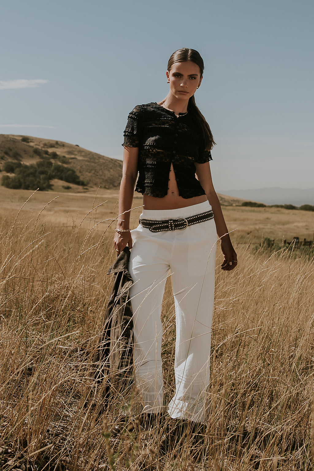 Alora Wide Leg Pants in Ivory