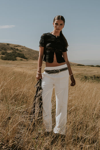 Alora Wide Leg Pants in Ivory