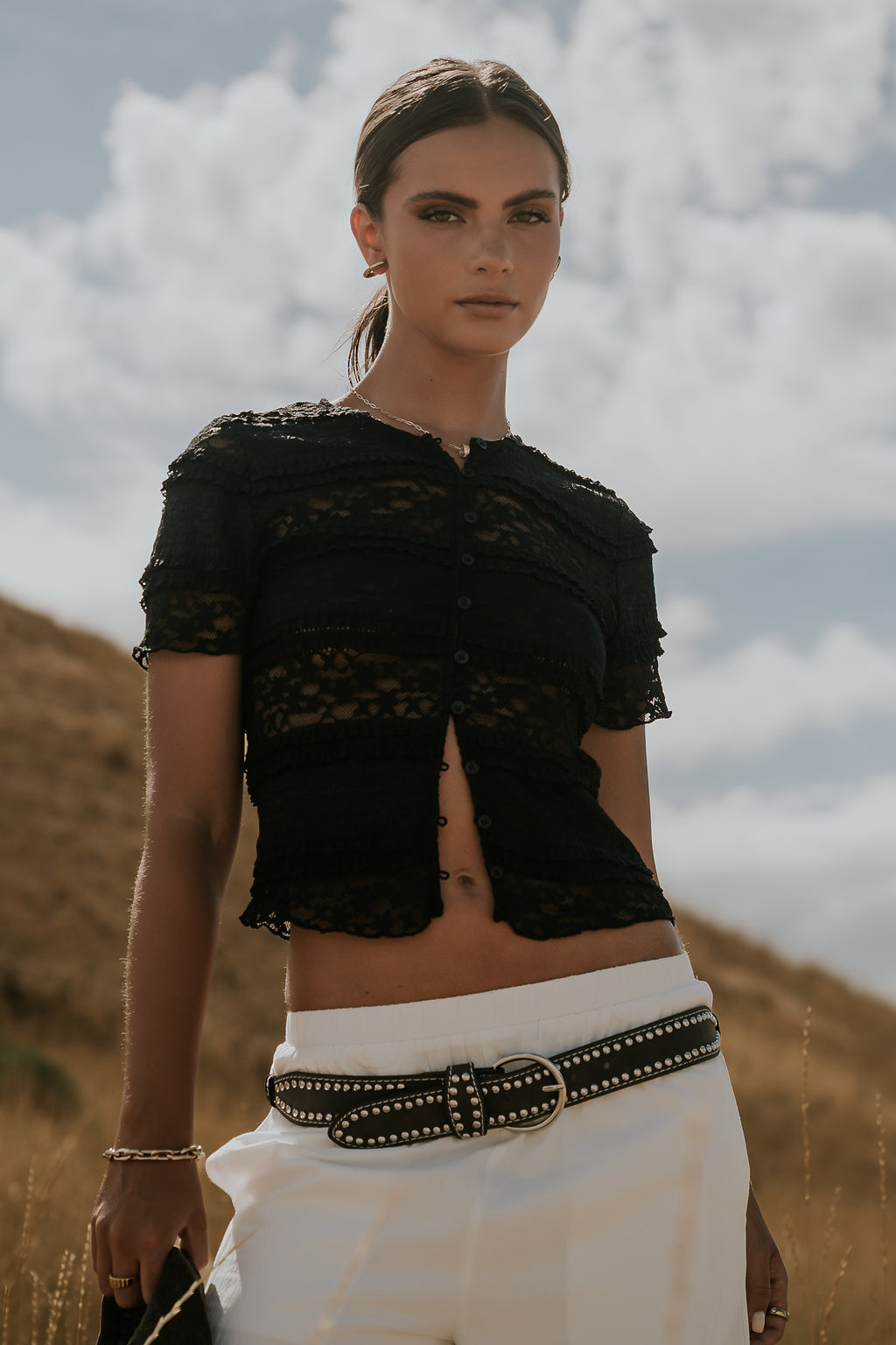 Lexie Lace Blouse in Black