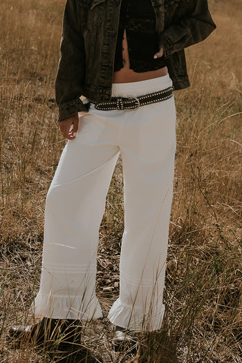 Alora Wide Leg Pants in Ivory