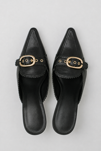 Natasha Slip On Pump in Black