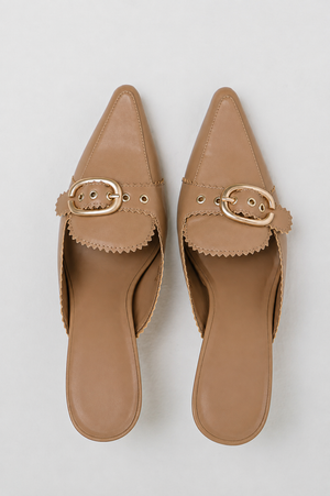 Natasha Slip On Pump in Tan