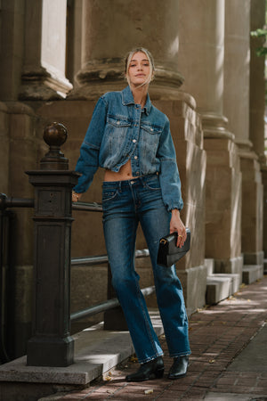 Victoria Straight Leg Jeans in Dark Wash