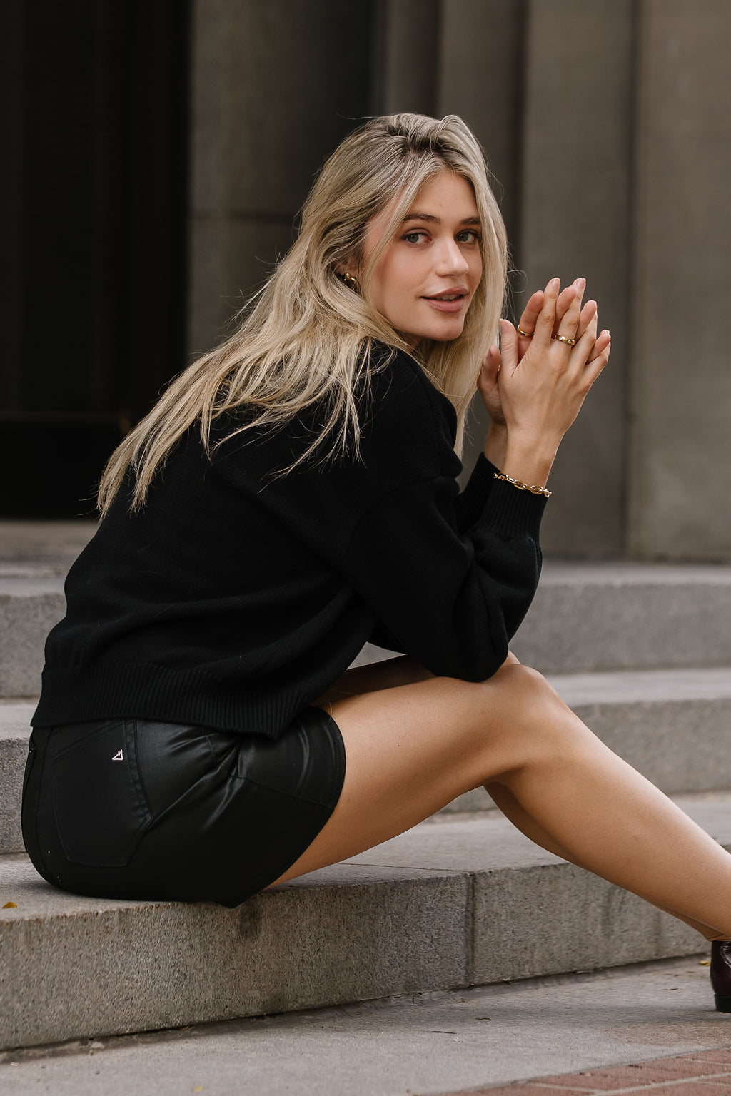 Jolene Knit Sweater in Black