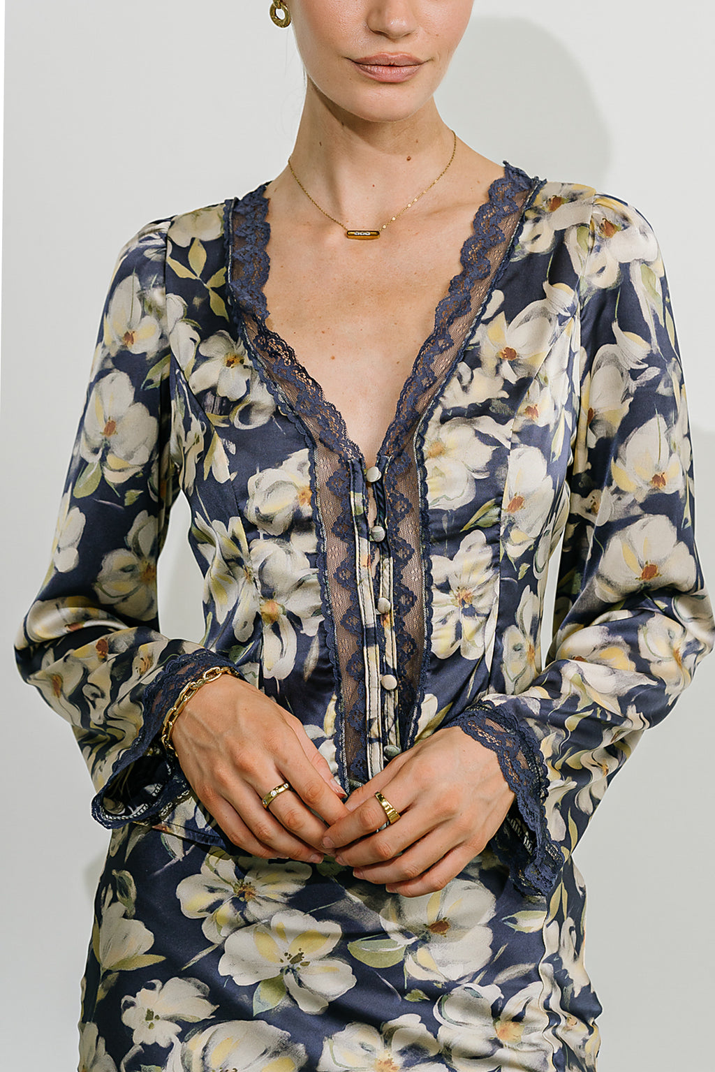 Kirsty Floral Satin Top - FINAL SALE