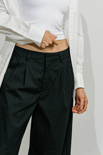 Alexa Pinstripe Barrel Trousers