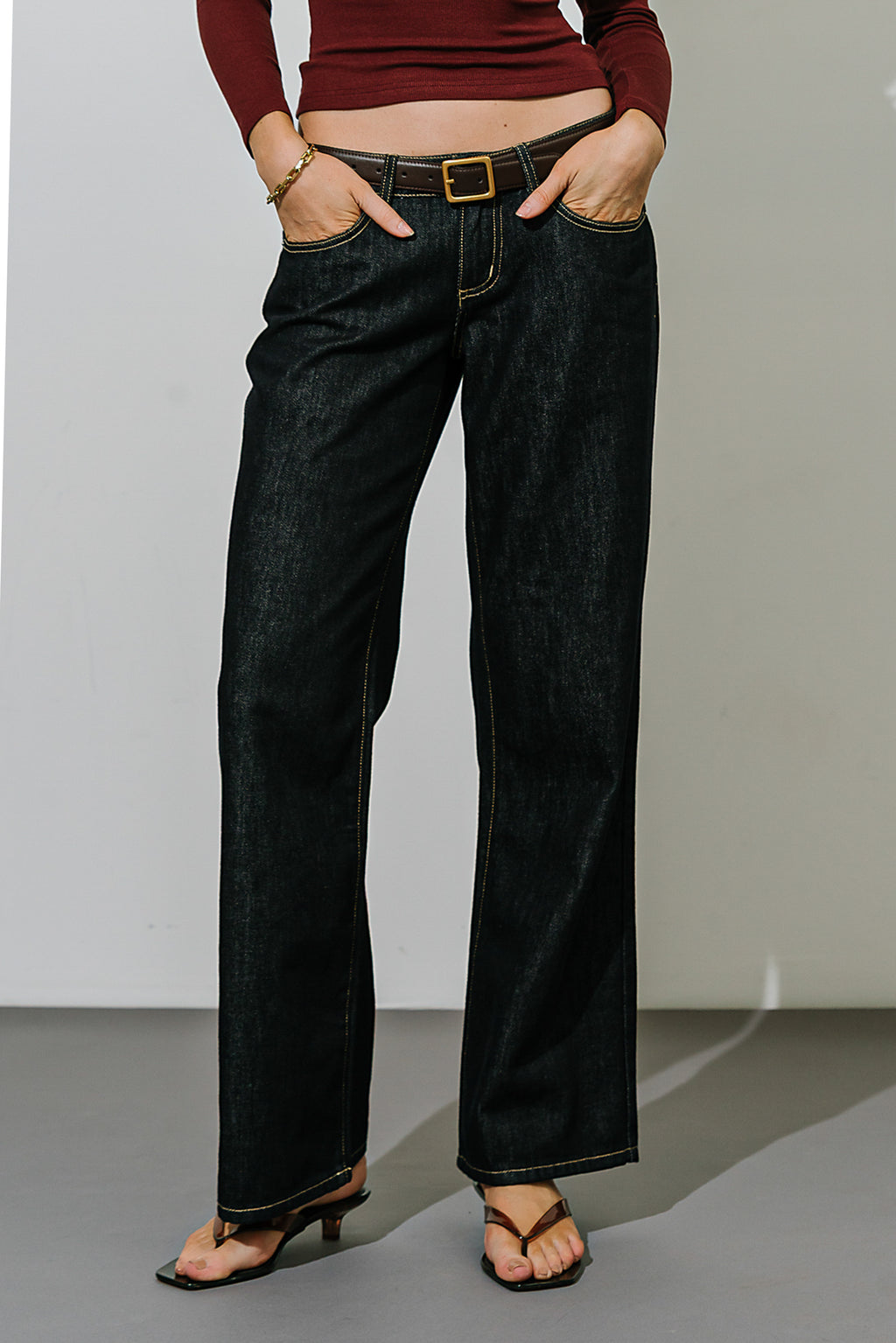June Low Rise Wide Leg Jeans