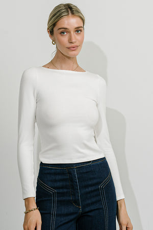 Theresa Top in White - FINAL SALE