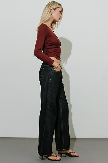 June Low Rise Wide Leg Jeans