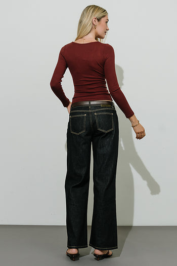 June Low Rise Wide Leg Jeans