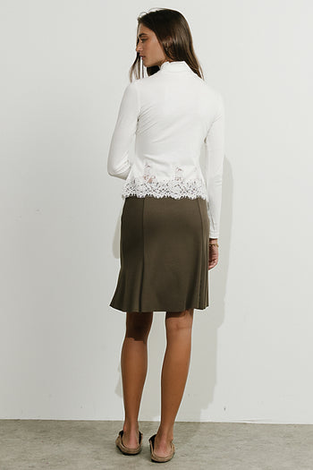 Palmer Knit Skirt in Brown