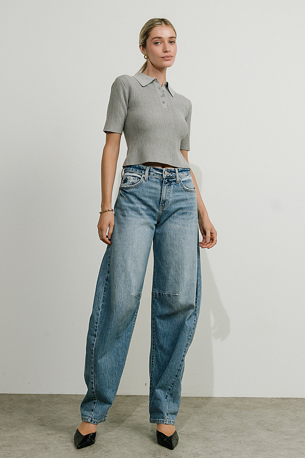 Cami Ribbed Sweater in Grey - FINAL SALE