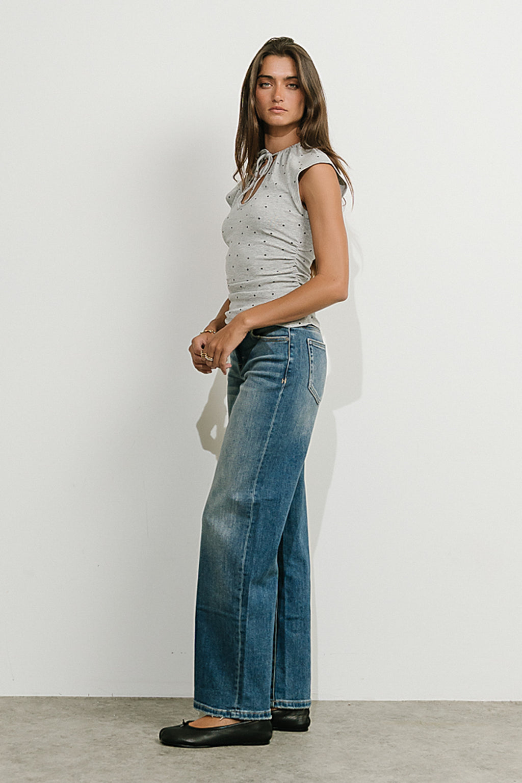 Tasha Mid Rise Relaxed Straight Leg Jeans