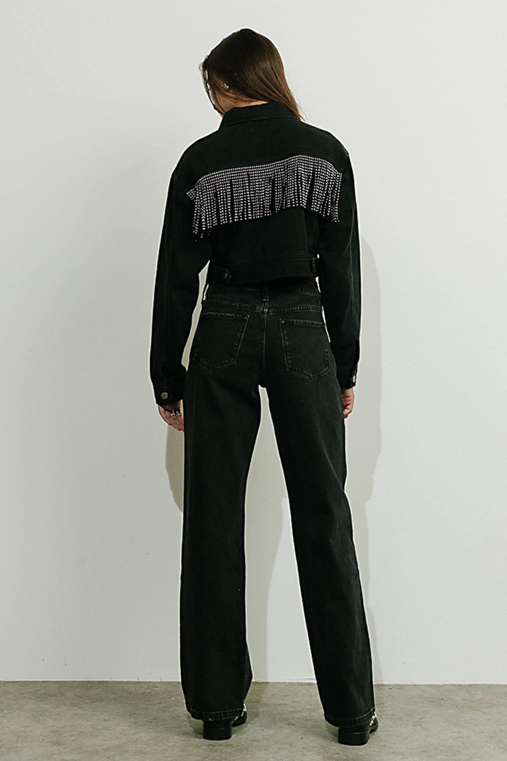 Kate Fringe Cropped Jean Jacket