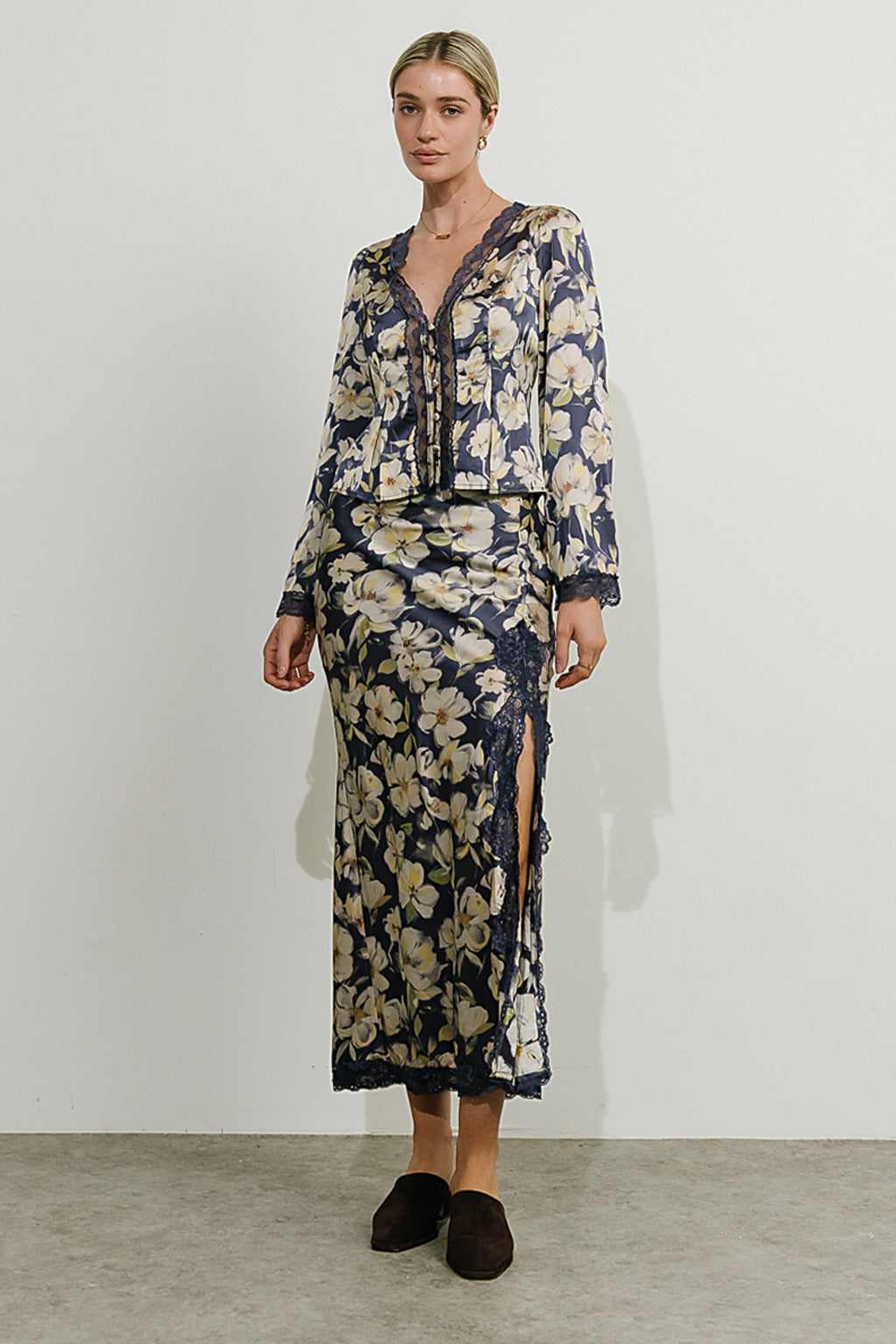 Kirsty Floral Satin Top - FINAL SALE