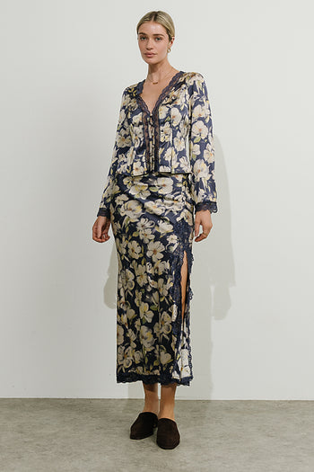 Kirsty Floral Satin Top - FINAL SALE