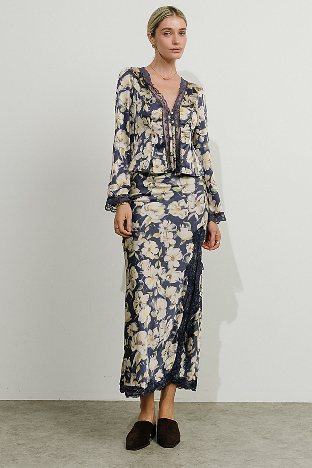Kirsty Floral Satin Top - FINAL SALE