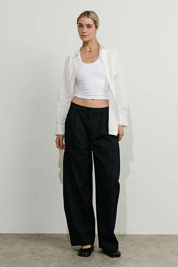 Alexa Pinstripe Barrel Trousers