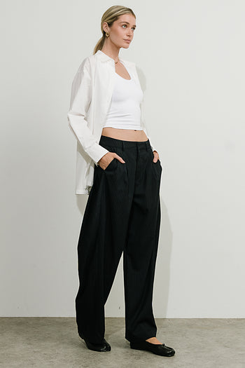 Alexa Pinstripe Barrel Trousers