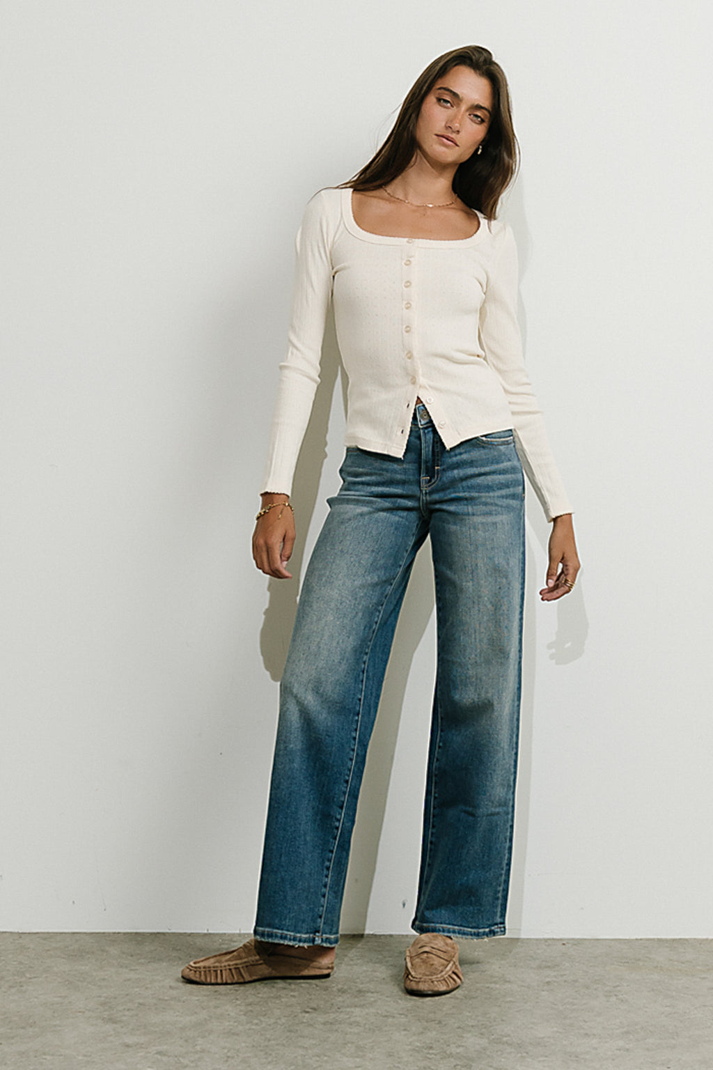 Pura Knit Top in Cream
