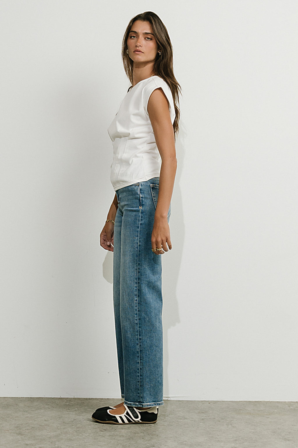 Tam Pleated Top in White
