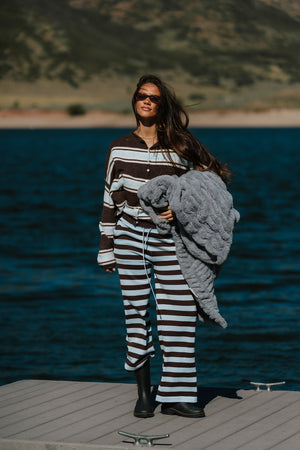 Sailee Striped Wide Leg Pants