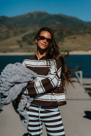 Emilia Striped Sweater in Brown