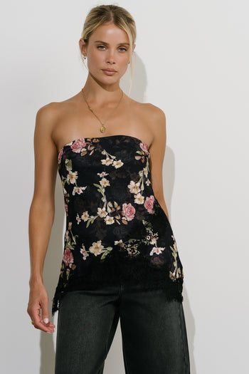 Prim Lace Tube Top