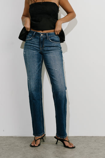 Victoria Straight Leg Jeans in Dark Wash