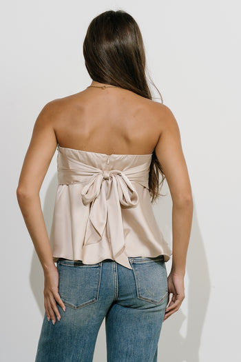 Janet Tube Top in Champagne