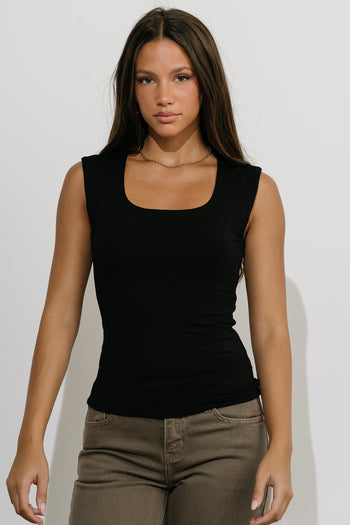 Gianna Tank Top in Black