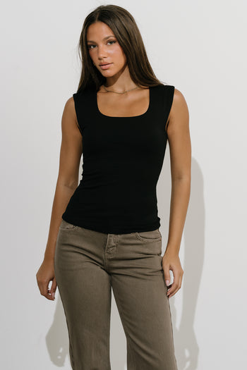 Gianna Tank Top in Black