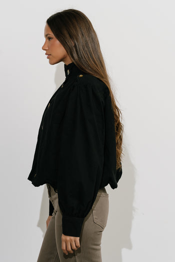Gia Bubble Jacket in Black