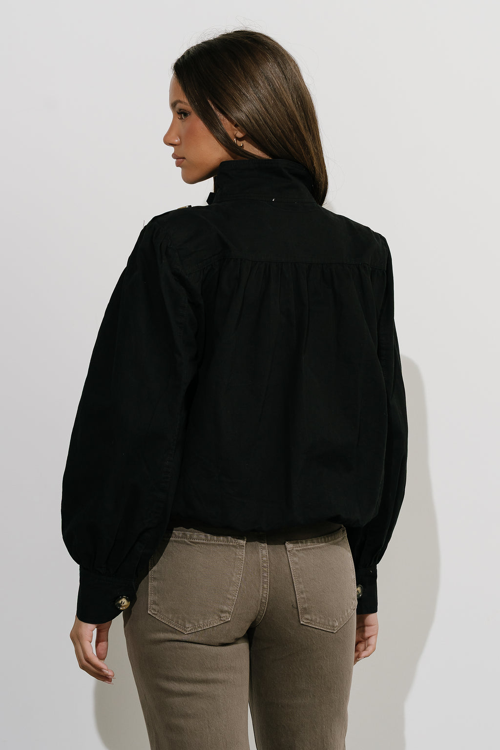Gia Bubble Jacket in Black
