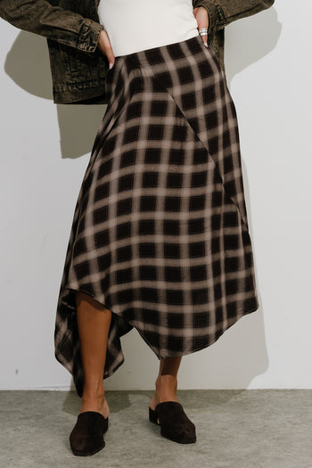 Esme Plaid Midi Skirt