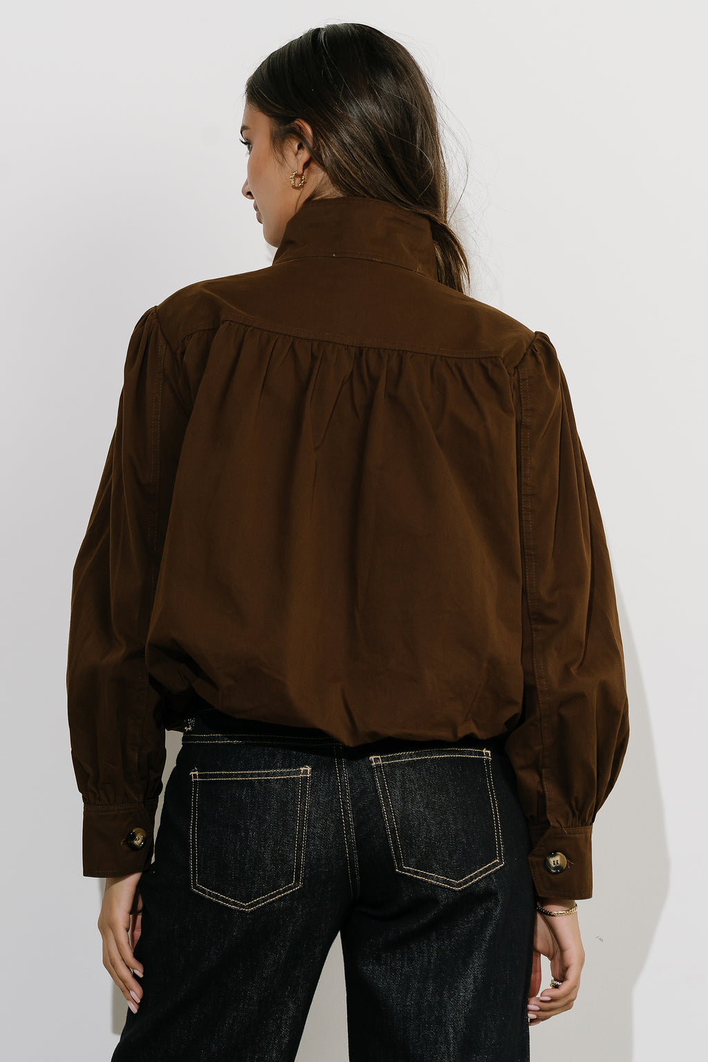 Gia Bubble Jacket in Dark Brown