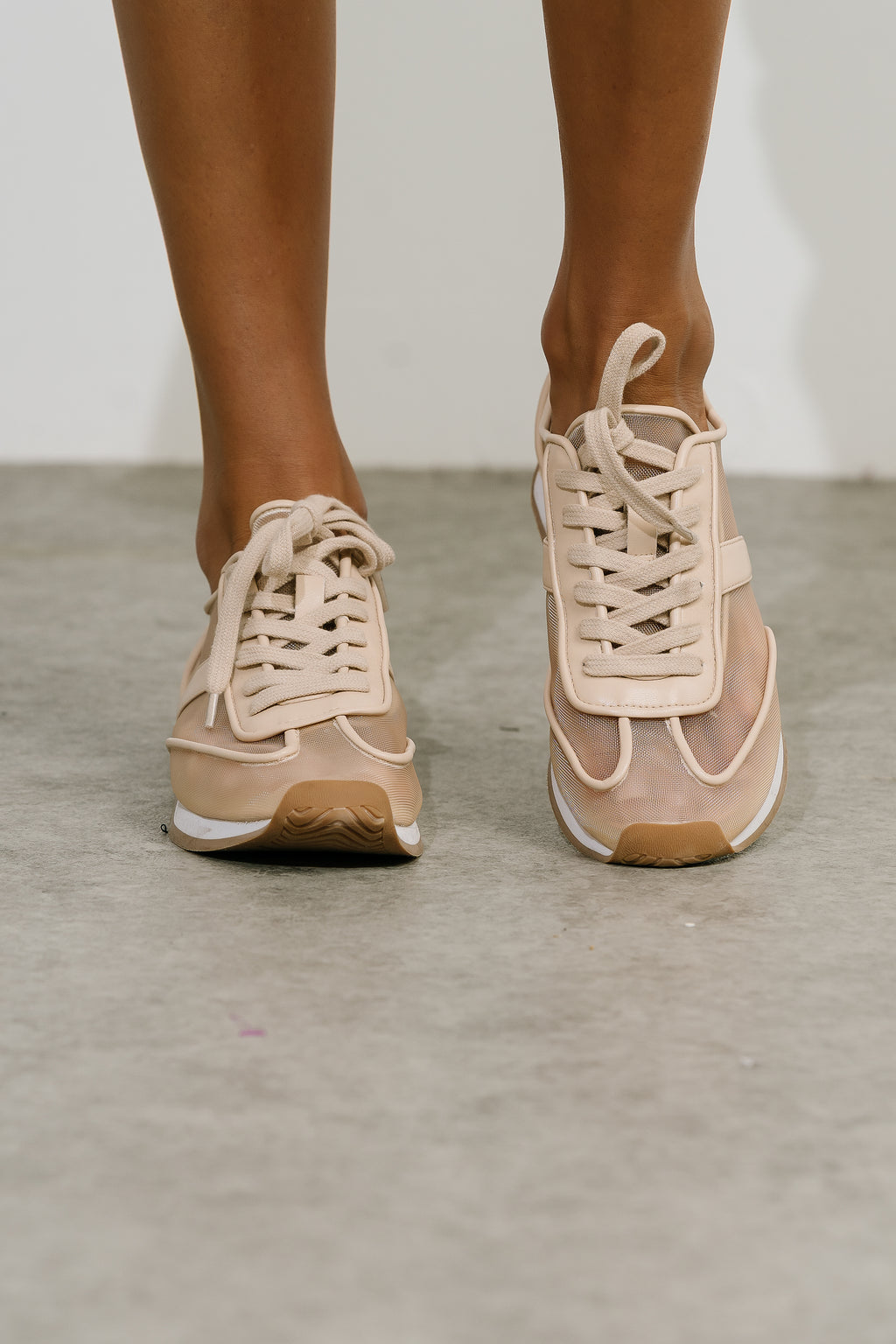 Flash Mesh Sneaker in Nude