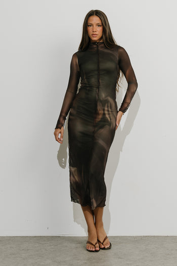 Octavia Mesh Maxi Dress